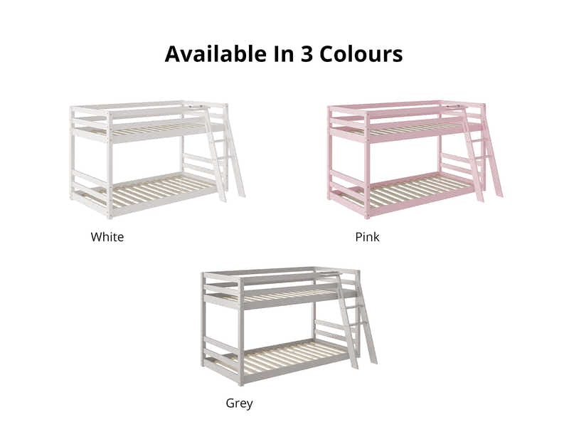 New Polli Mid-Sleeper Bunk Bed Grey