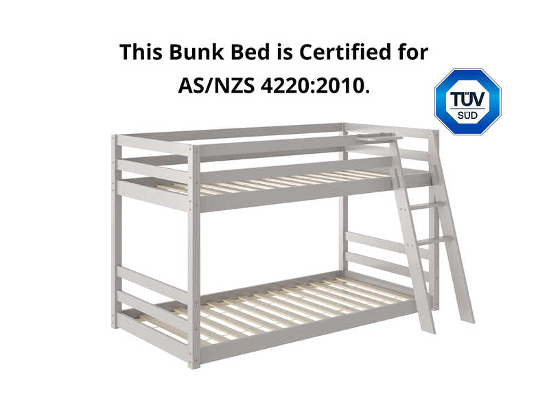 New Polli Mid-Sleeper Bunk Bed Grey