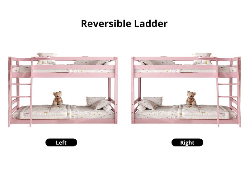 New Polli Mid-Sleeper Bunk Bed Pink