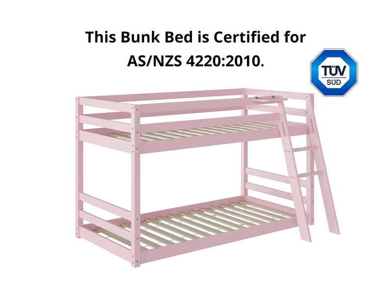 New Polli Mid-Sleeper Bunk Bed Pink