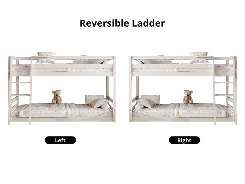 New Polli Mid-Sleeper Bunk Bed White