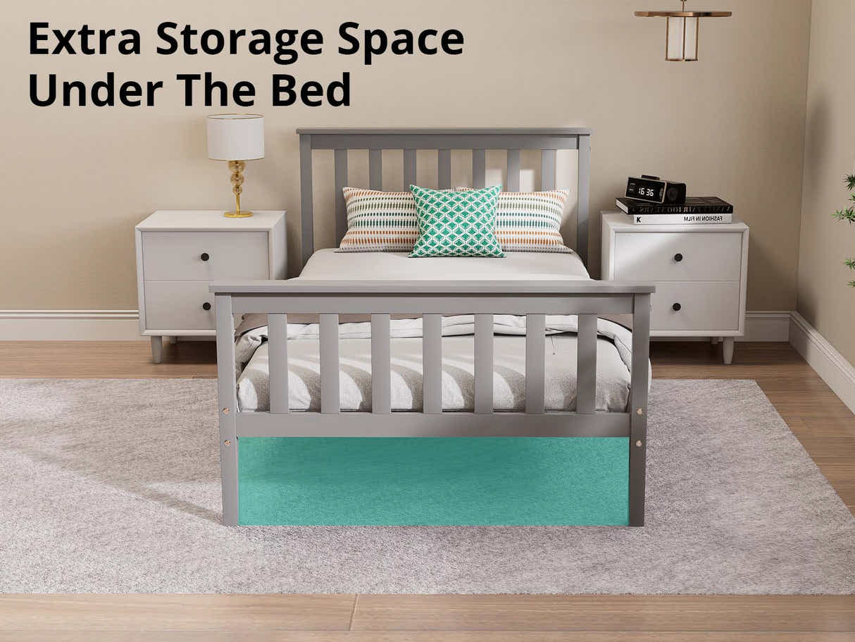New Hampshire Bed Frame King Single Grey