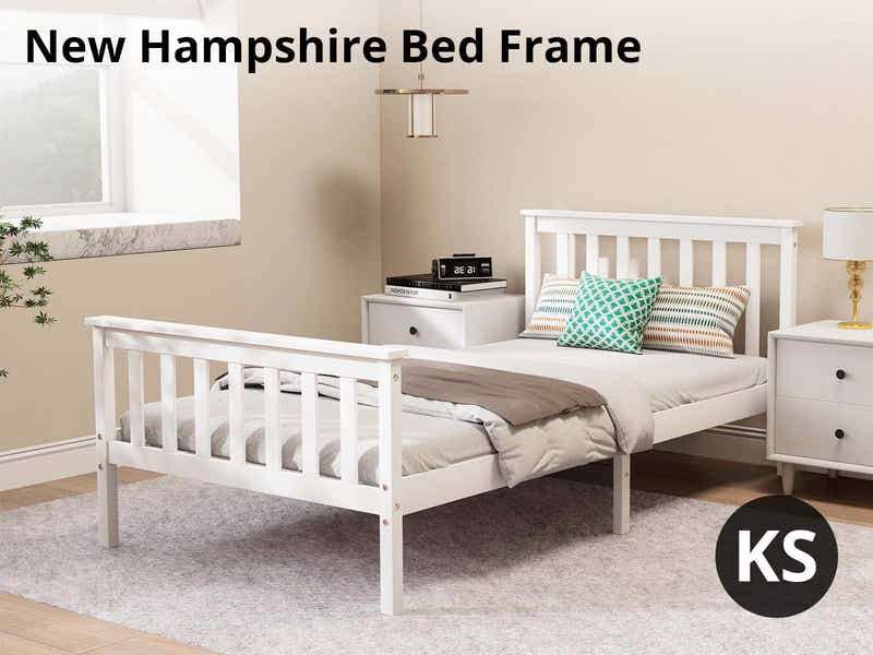 DS New Hampshire Bed Frame King Single White