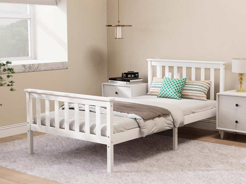 DS New Hampshire Bed Frame King Single White