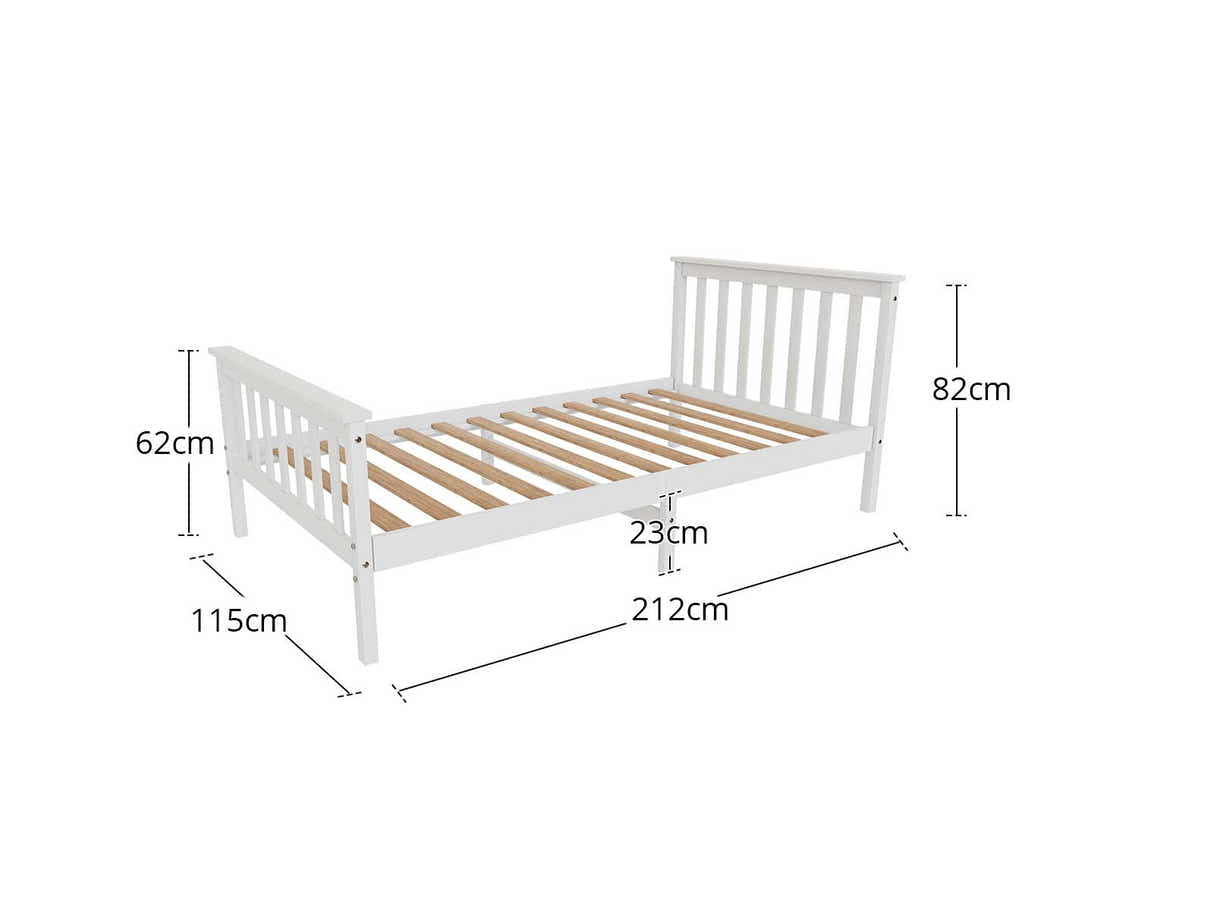 New Hampshire Bed Frame King Single White
