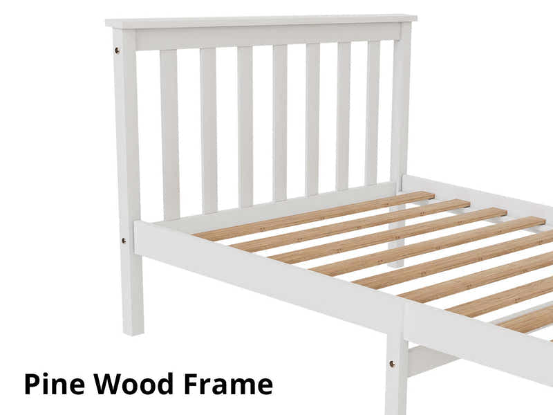 DS New Hampshire Bed Frame King Single White