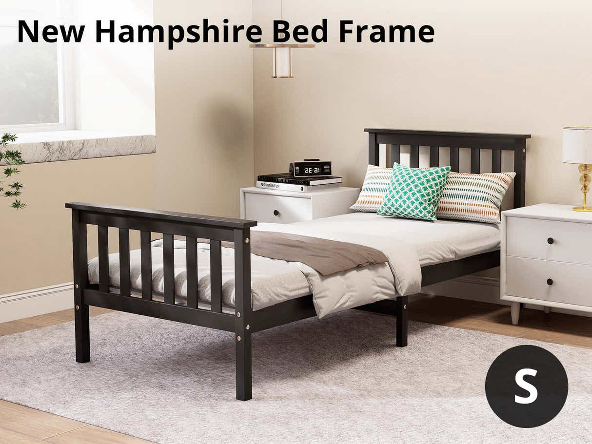New Hampshire Bed Frame Single Black