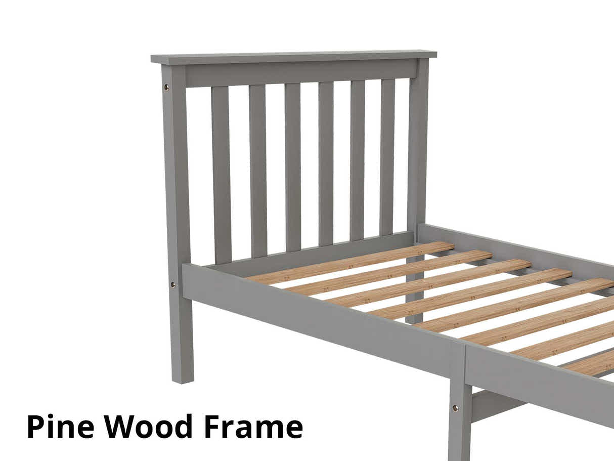 New Hampshire Bed Frame Single Grey