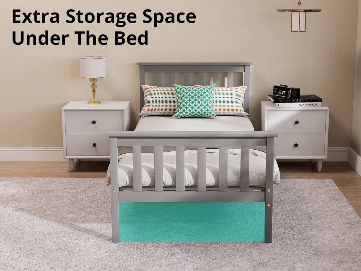 New Hampshire Bed Frame Single Grey