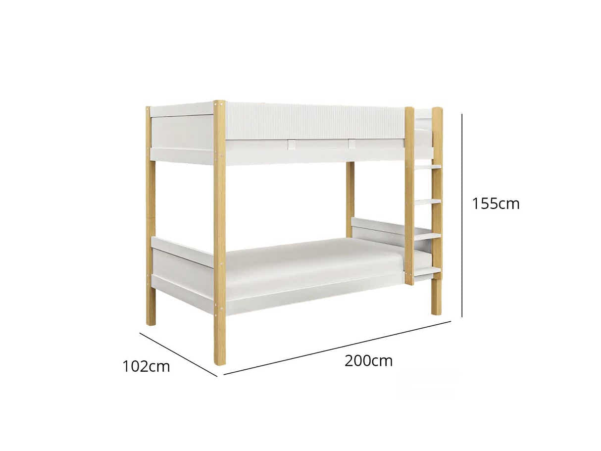 Mateo Bunk Bed - Oak & White
