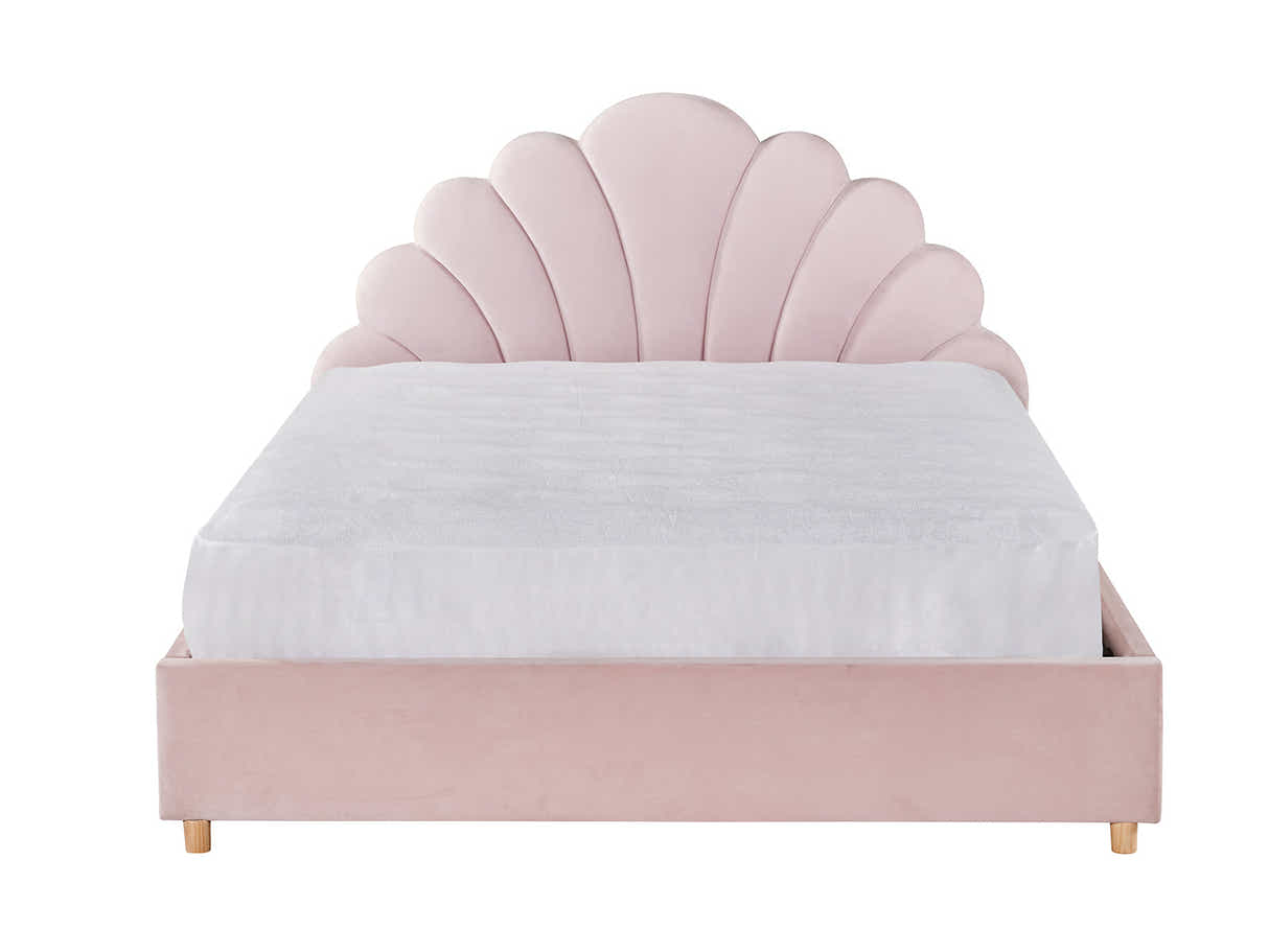 Perrie Velvet Bed Frame Pink - Double