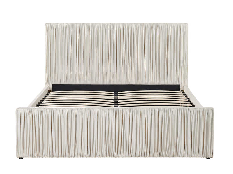 Blaine Velvet Bed Frame Beige - Double