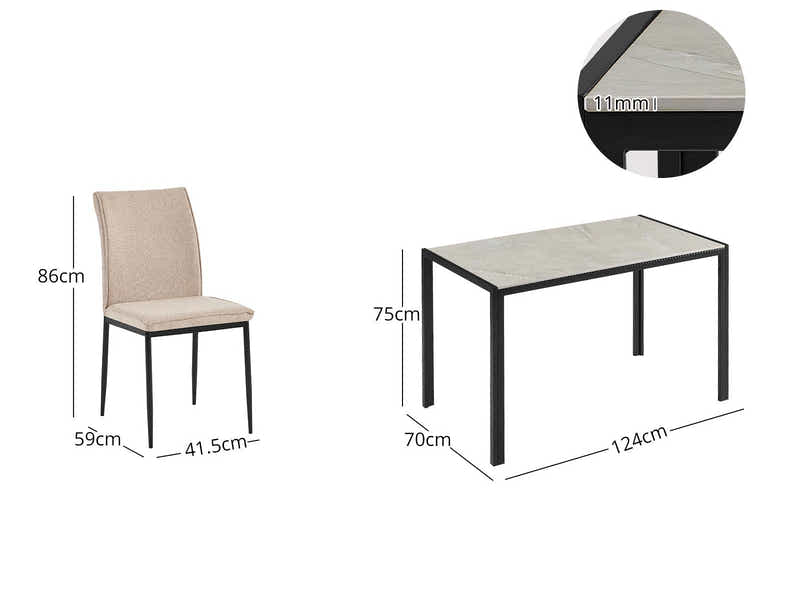 Issac 5-Piece Dining Set