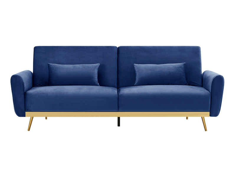 Limpley Velvet Sofa Bed - Blue