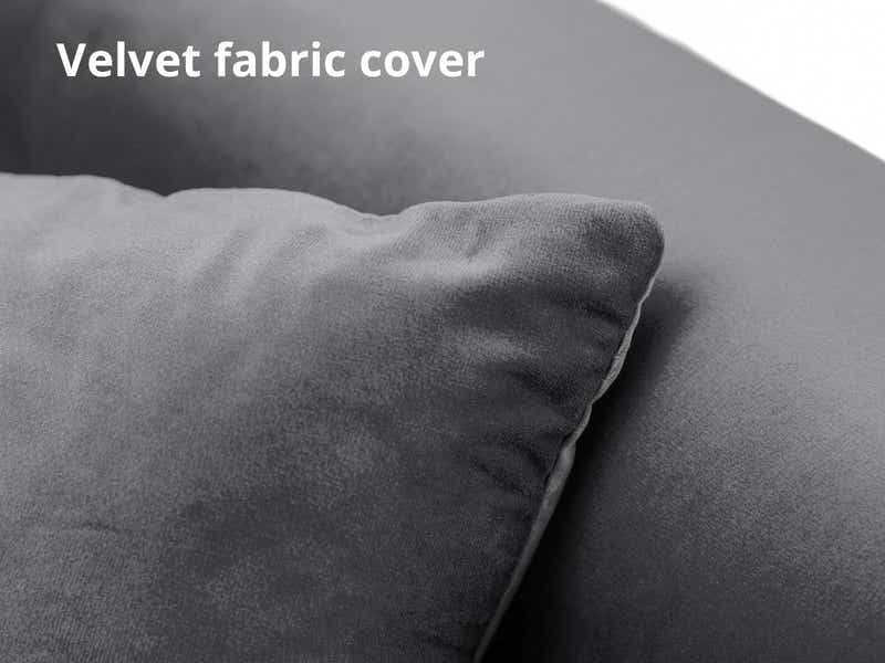 Limpley Velvet Sofa Bed - Grey