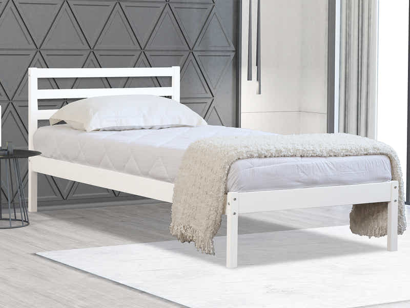 Atlas Bed Frame White - Single