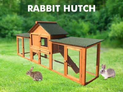 Wooden Rabbit House - 210cm