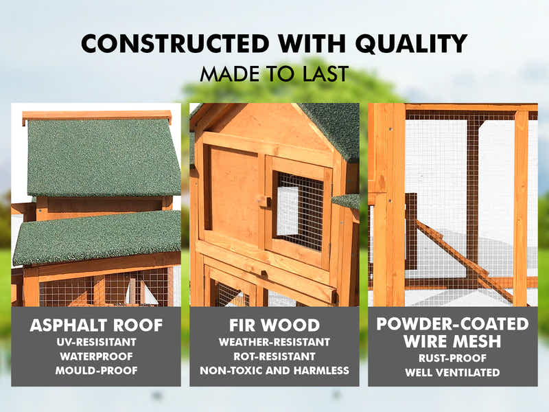 Wooden Rabbit House - 210cm