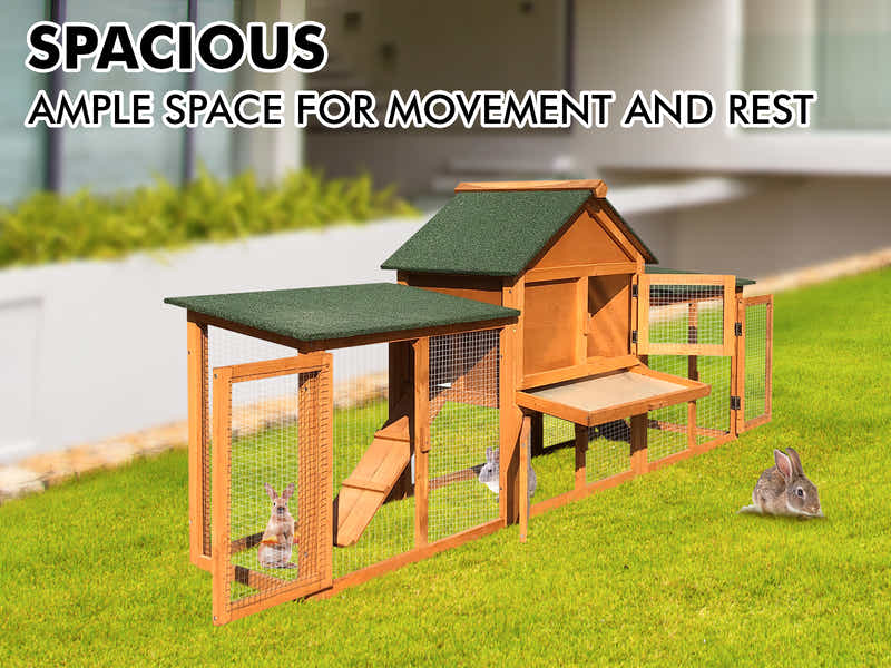 Wooden Rabbit House - 210cm