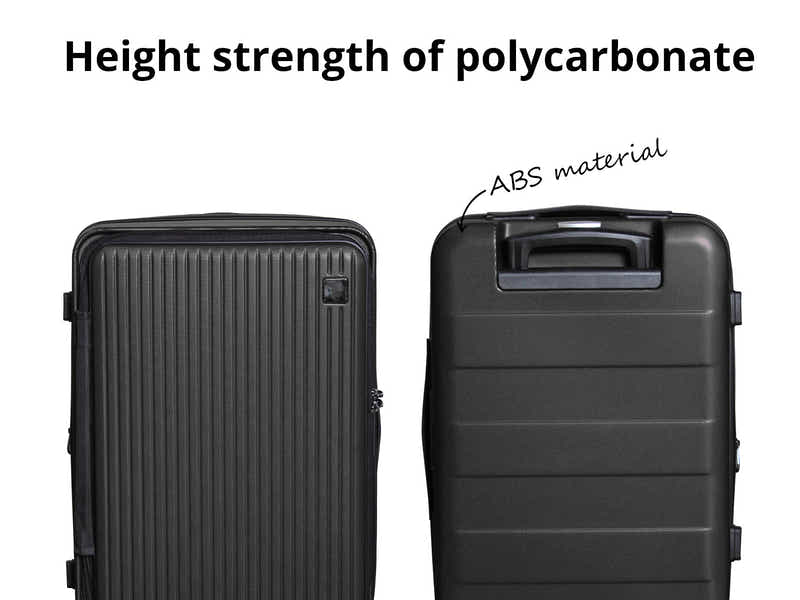 Luggage Set 3pcs front open grey