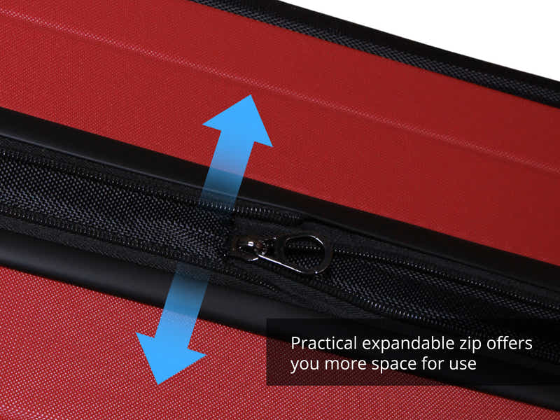 Luggage Set 3pcs front open wine red