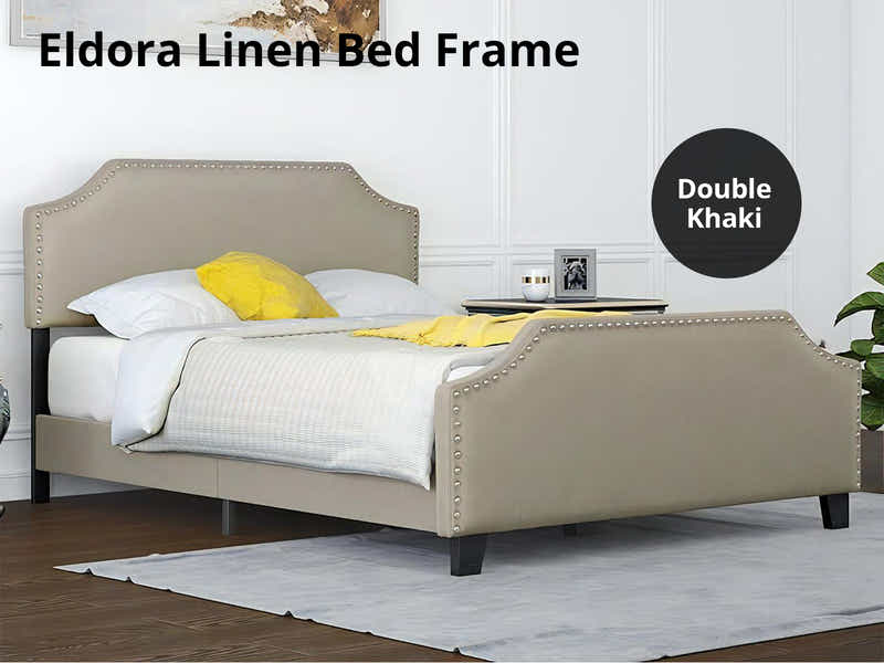 Eldora Bed Frame Khaki - Double