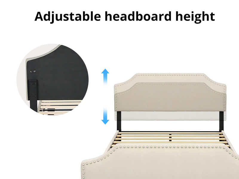 Eldora Bed Frame Beige - Double