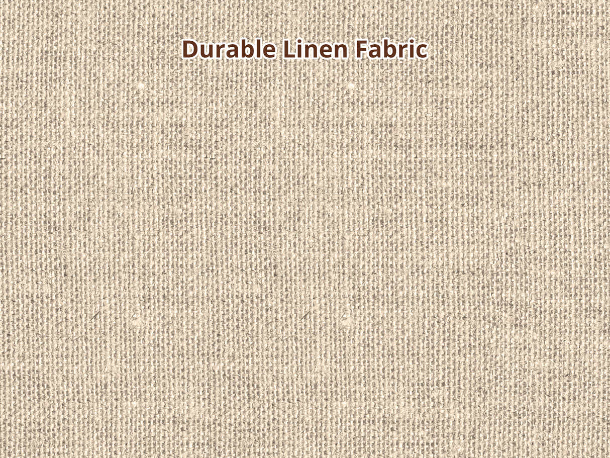 Jervis Linen Bed Frame Beige - Queen