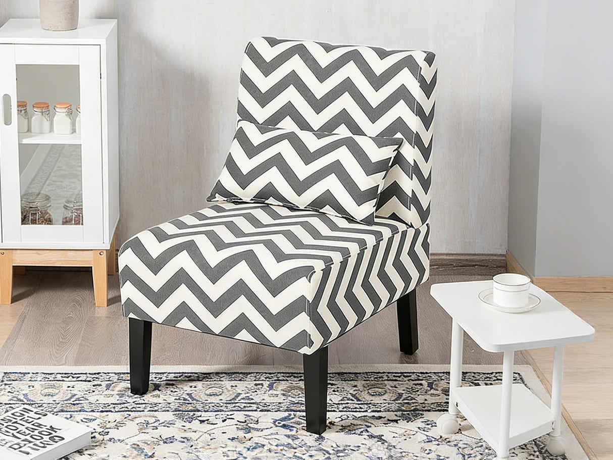 Percy Accent Chair Black + White