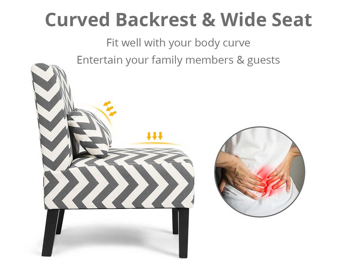 Percy Accent Chair Black + White
