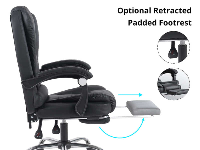 Colson Massage Office Chair PVC Black