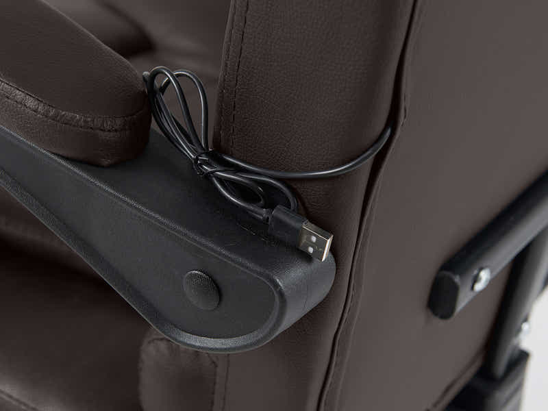 Colson Massage Office Chair PVC Dark Brown