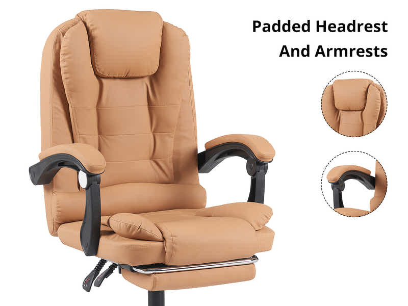 Colson Massage Office Chair PVC Khaki