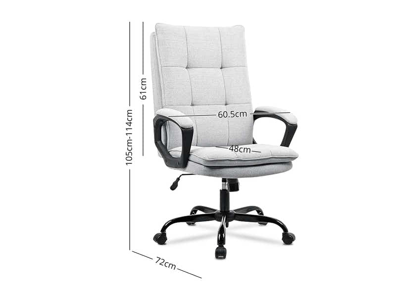Claire Office Chair Linen Light Grey