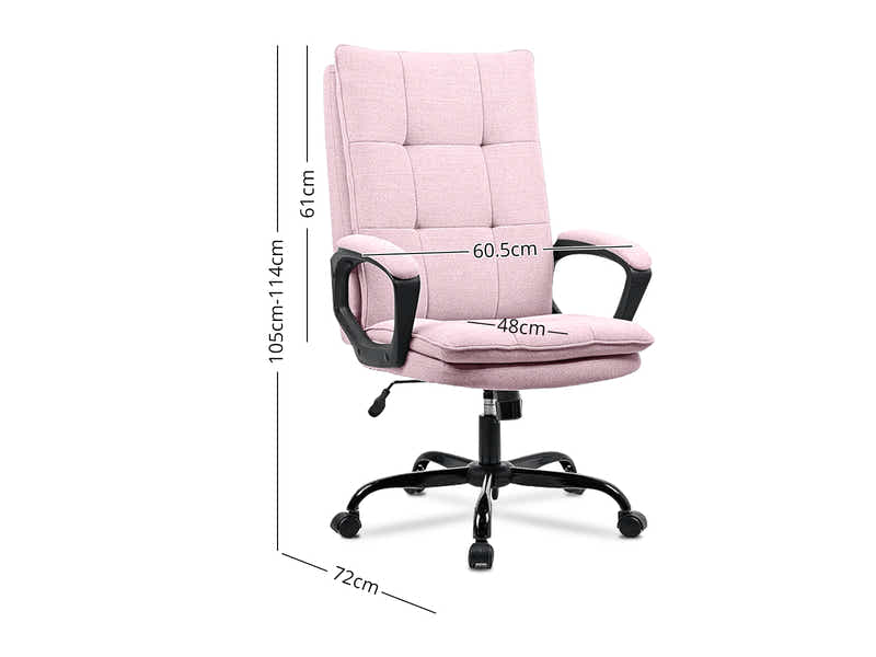 Claire Office Chair Linen Pink