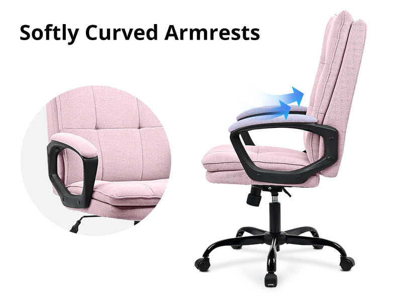 Claire Office Chair Linen Pink