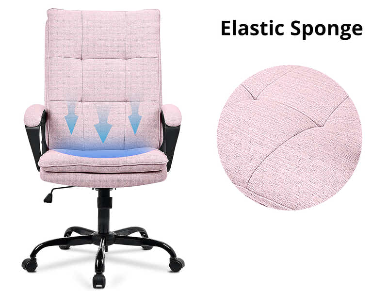 Claire Office Chair Linen Pink