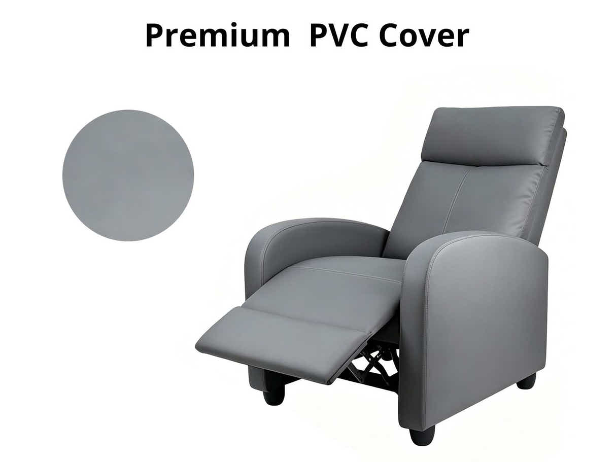 DS Austen Push Back Recliner Chair PVC Grey