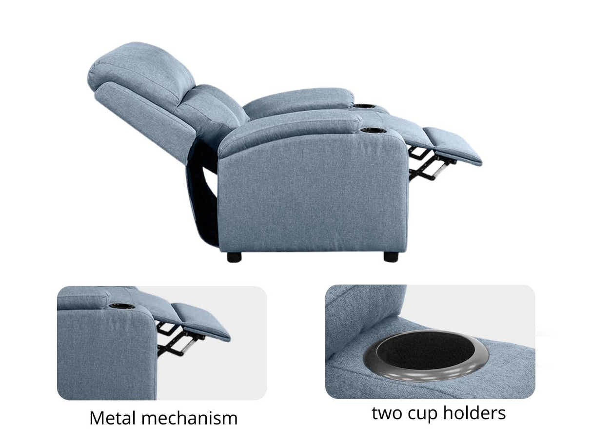 Zola Push Back Recliner Chair Linen Light Blue08