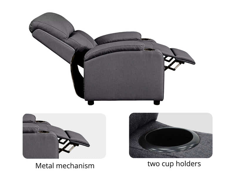 DS Zola Push Back Recliner Chair Linen Light Grey24