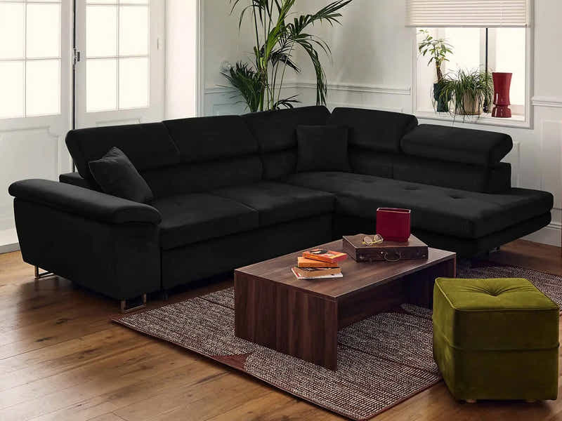 Xander Pull Out Sofa Bed with Right Storage Chaise