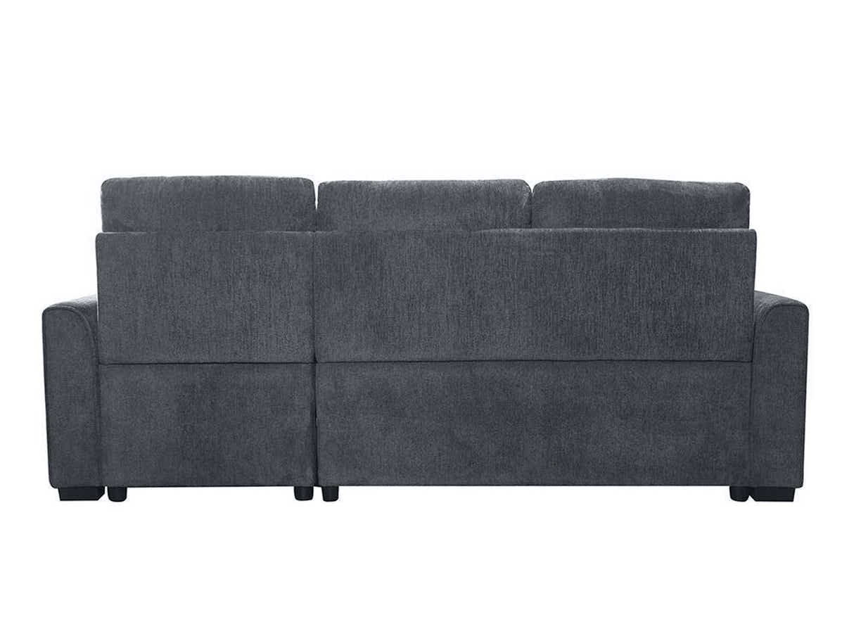 Collyn Chenille Sofa Bed with Left Chaise – Dark Grey