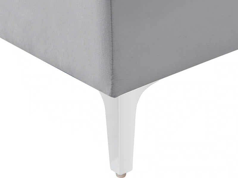 DS Pauline Velvet Sectional Sofa with Left Chaise Grey