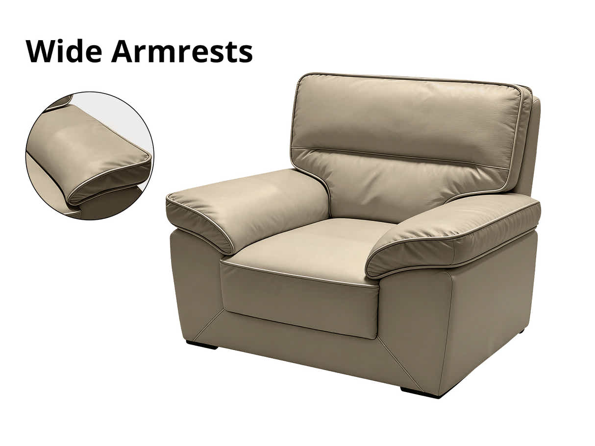 Zonny 3PC Sofa Set PU - Taupe