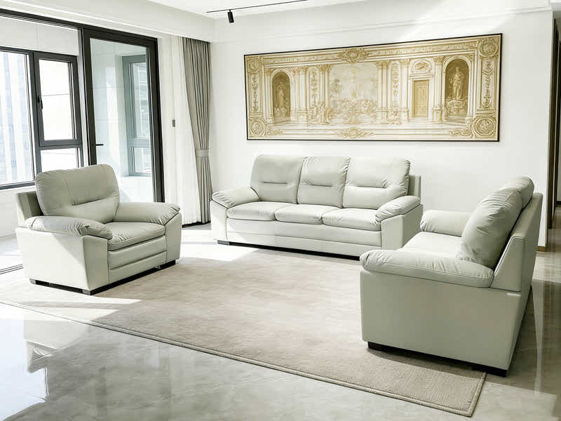 Kolby 3PC Sofa Set PU - Beige