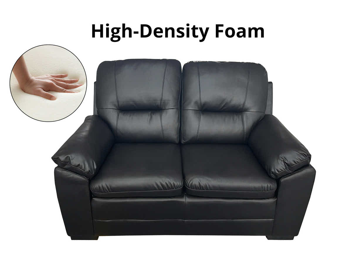 Kolby 3PC Sofa Set PU - Black