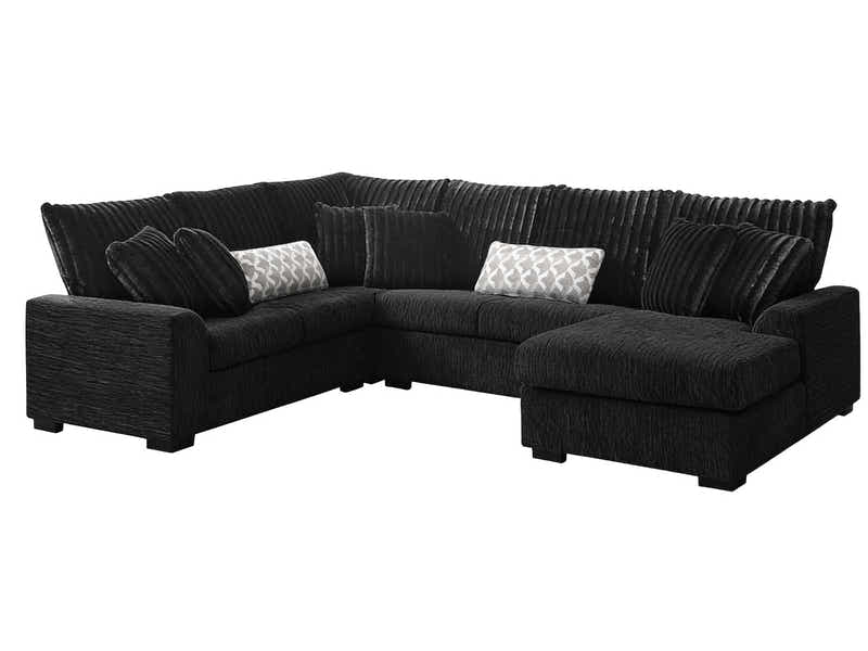 Voiron Sectional Sofa Black