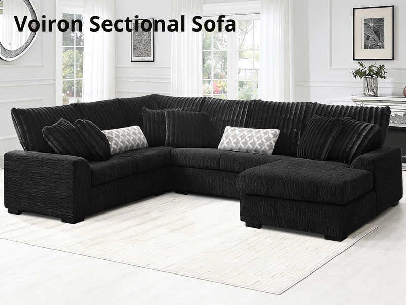 Voiron Sectional Sofa Black