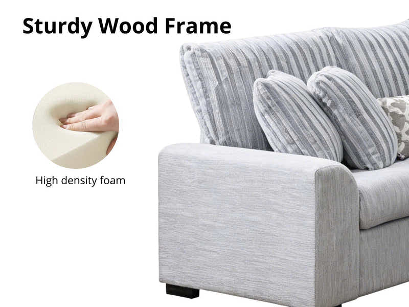 Voiron Sectional Sofa Grey