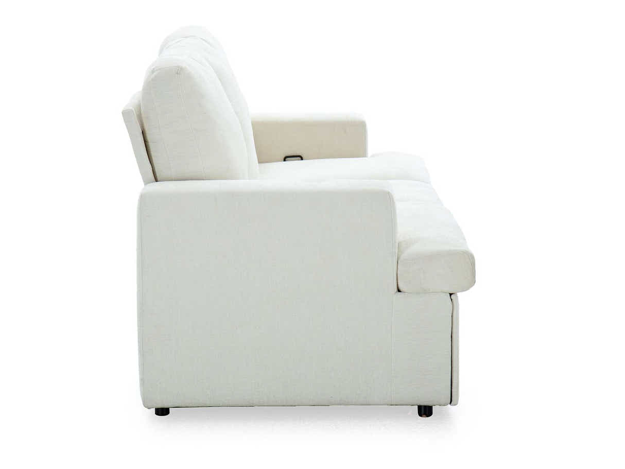 DS Kurtan Chenille Reclining 3 Seater Sofa Cream